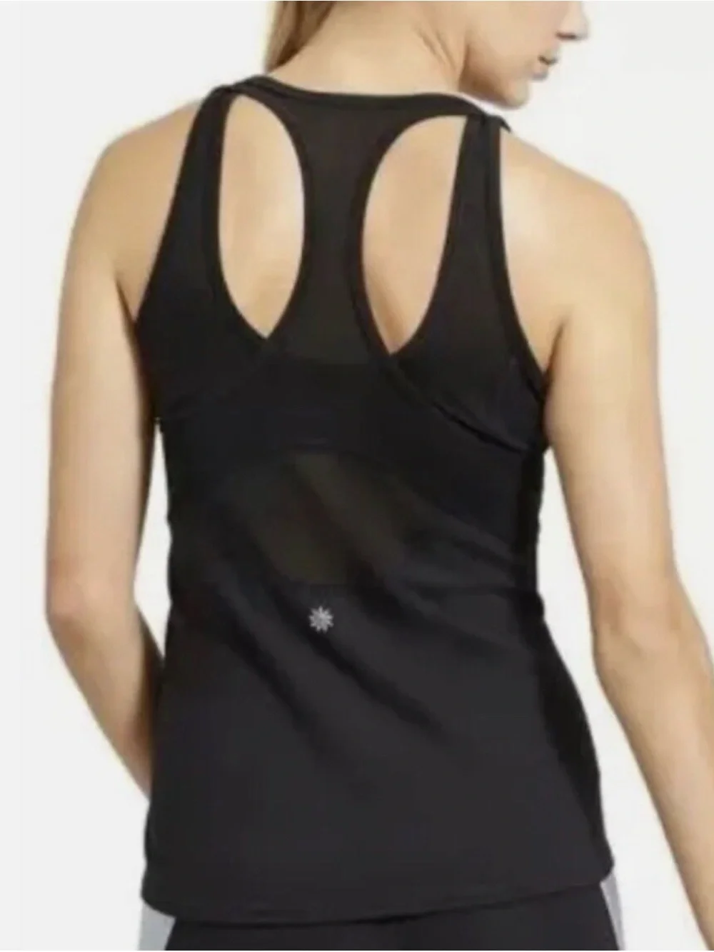 Athleta Mesh Yoga Inversion Tank Black Medium